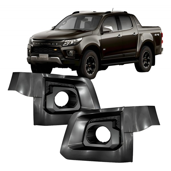 Par Moldura Milha C/ Grade E Furo S10 2021 A 2023