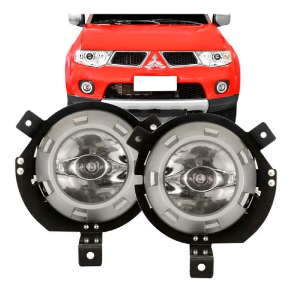 Farol De Neblina Triton 2007 08 09 A 2011 C/ Moldura Cinza