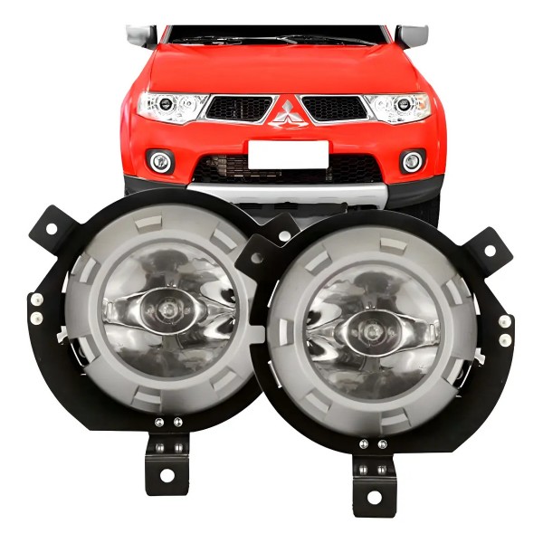 Farol De Neblina Triton 2007 08 09 A 2011 C/ Moldura Cinza