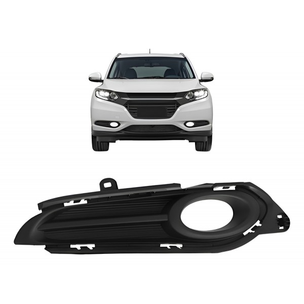 Moldura Milha Hrv 2015 2016 2017 Com Furo Aro Preto Direito