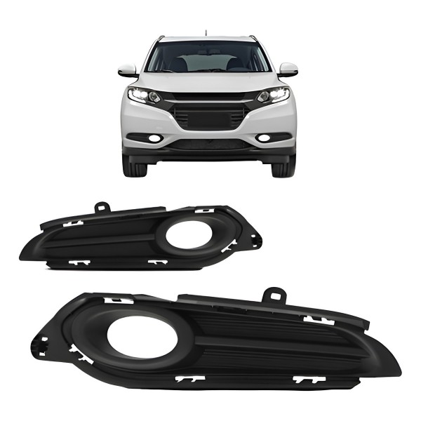 Par Moldura Milha Hrv 2015 2016 2017 Com Furo Aro Preto Novo Preto