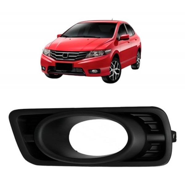 Moldura Milha Honda City 2012 2013 2014 Com Furo