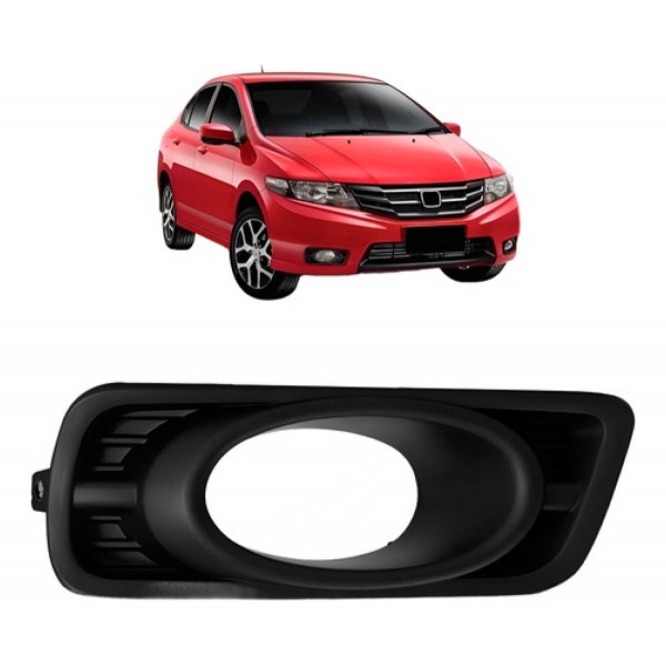 Moldura Milha Honda City 2012 2013 2014 Com Furo