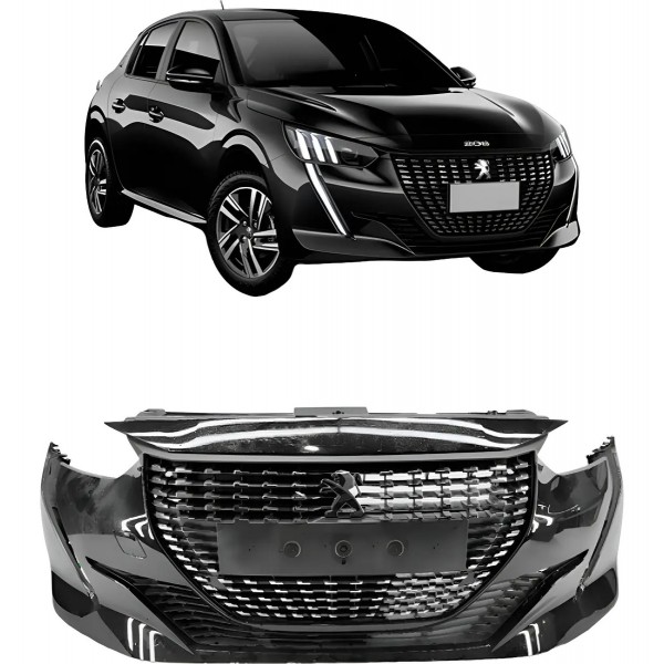 Parachoque Para Peugeot 208 Ano 2020 A 2024 C/ Grade E Friso