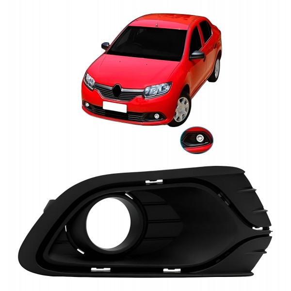 Moldura Milha Auxiliar Logan 2014 2015 2016 Com Furo Direito