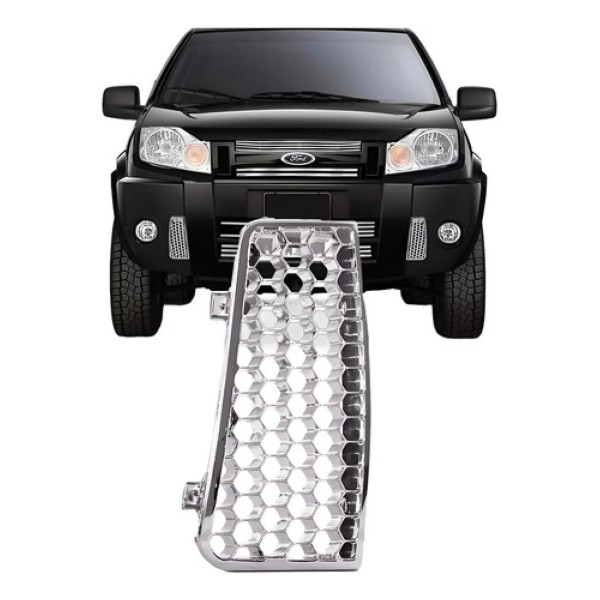 Grade Moldura Parachoque Dianteiro Ecosport 2008 A 2012 Crom Direito