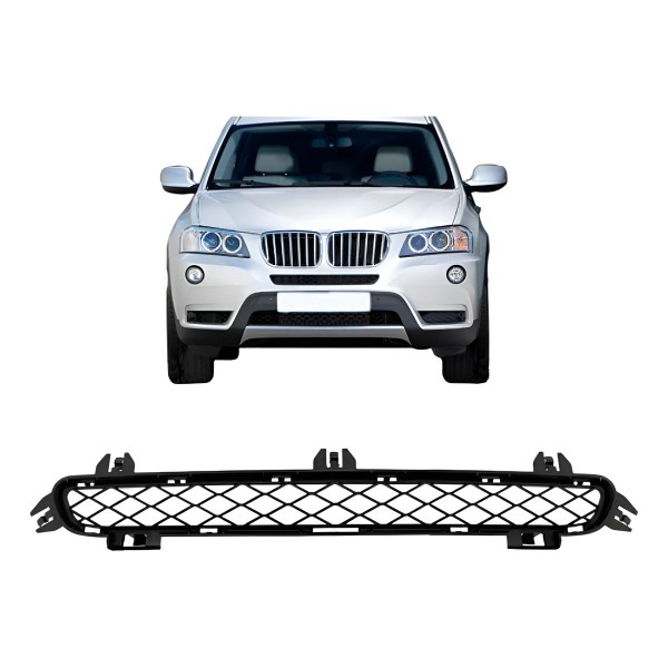 Grade Parachoque Superior Bmw X3 2010 11 12 2013 2014 Preto
