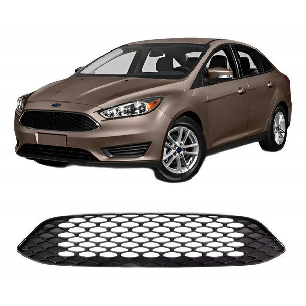 Grade Ford Focus 2016 2017 2018 Titanium Friso Cromado Novo. Preto