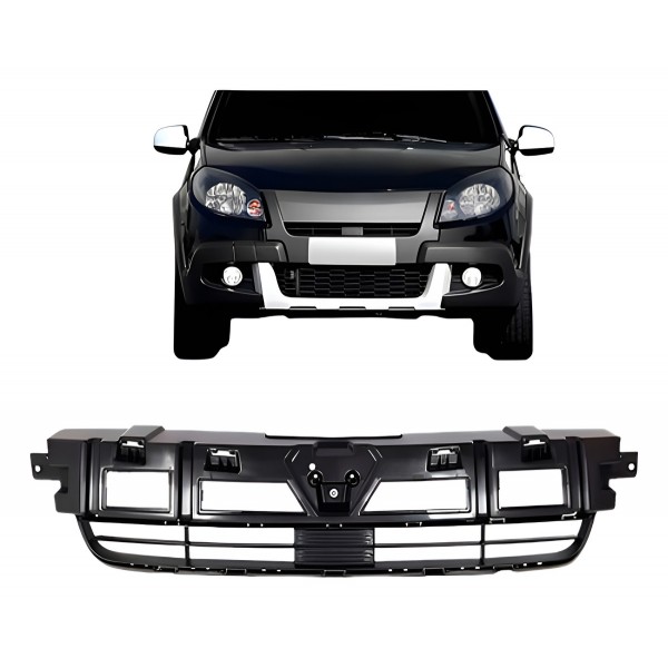 Grade Radiador Sandero Stepway 2012 A 2014 Interno Preto