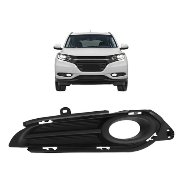 Moldura Milha Hrv 2015 2016 2017 Com Furo Aro Preto Direito
