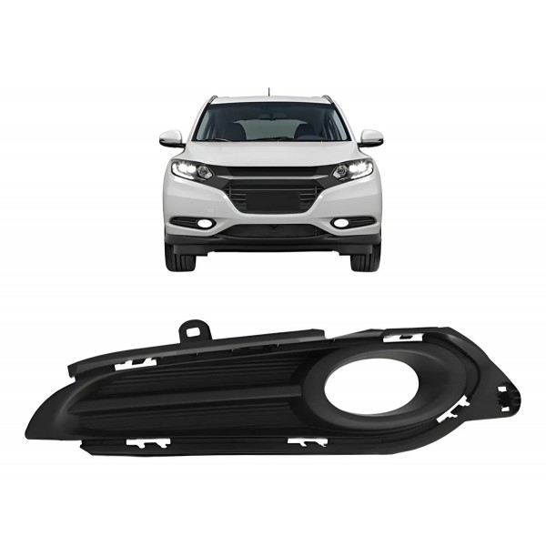 Moldura Milha Hrv 2015 2016 2017 Com Furo Aro Preto Direito