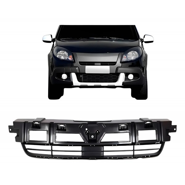Grade Radiador Sandero Stepway 2012 A 2014 Interno Preto