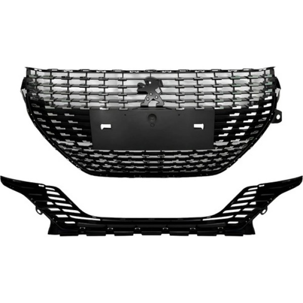 Kit Grade Peugeot 208 2020 A 24 Com Pontos Cromados Diamante