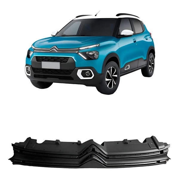 Grade Radiador Para Citroen C3 2021 A 2023 Sem Friso Cromado