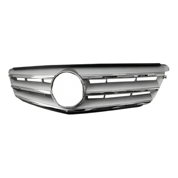 Grade Radiador Mercedes C180 2012 2013 2014 Cromado E Prata Prateado