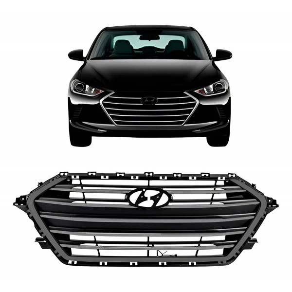 Grade Dianteira Hyundai Elantra 2017 E 2018 Cinza