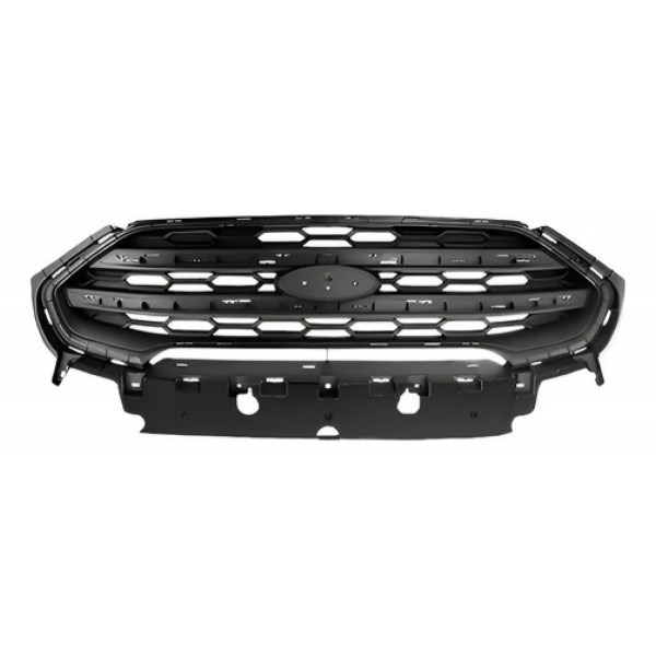 Grade Radiador Ecosport 2017 A 2019 Preto Sem Friso Preto