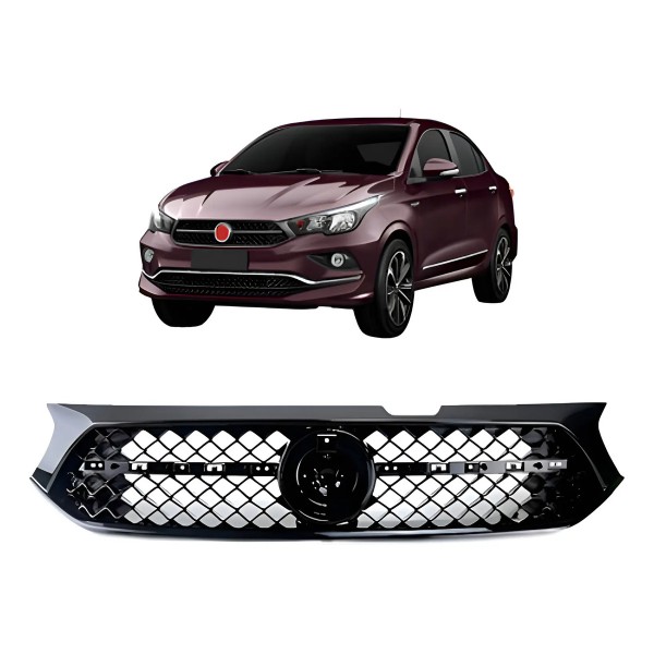 Grade Radiador Cronos 1.8 At 2018 2019 2020 Black Piano Preto