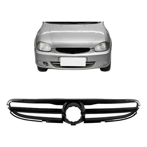 Grade Radiador Corsa Classic 2000 Ate 2003 Preto Preto