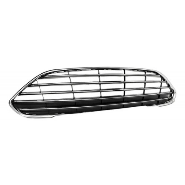 Grade Radiador Fiesta 2013 A 2016 Sedan Cinza Moldura Cromad