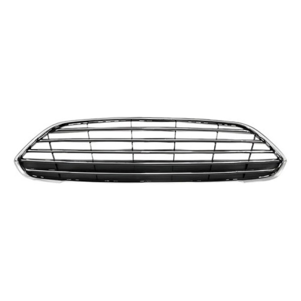 Grade Radiador Fiesta 2013 A 2016 Sedan Cinza Moldura Cromad