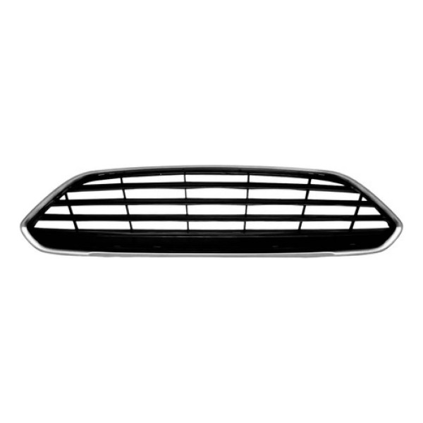 Grade Radiador Fiesta Hatch 2013 A 2016 Moldura Cinza