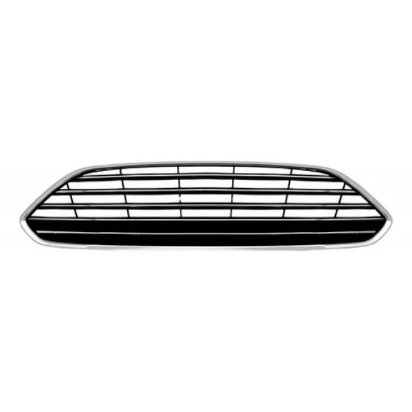 Grade Radiador New Fiesta 2013 A 2016 Preto C/ Friso Cromado