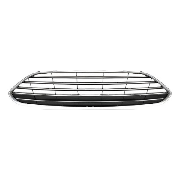 Grade Radiador New Fiesta 2013 A 2015 C/ Friso Cinza Escuro