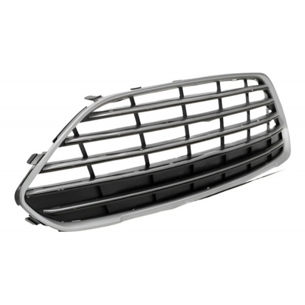 Grade Radiador New Fiesta 2013 A 2015 C/ Friso Cinza Escuro