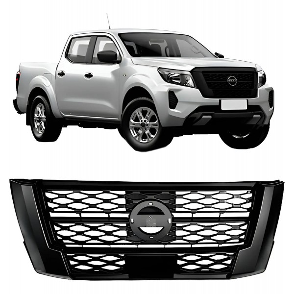 Grade Dianteira Frontier 2022 2023 2024 Com Moldura Cinza