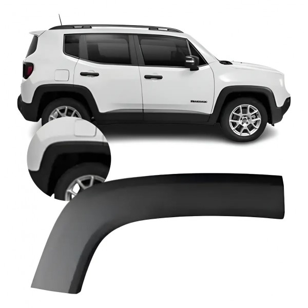 Moldura Alargador Traseiro Lateral Renegade 2015 A 2026 Preto Direito/passageiro