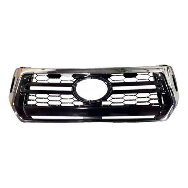Grade Radiador Hilux Srv 2018 Até 2020 Cromada Preto