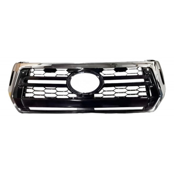 Grade Radiador Hilux Srv 2018 A 2019 Cromada Preto Brilhante Preto