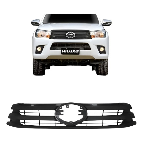 Grade Radiador Toyota Hilux 2016 2017 2018 Preta Preto
