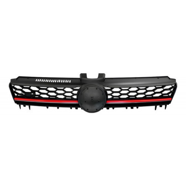Grade Radiador Golf Gti 2014 2015 2016 Com Friso Vermelho Vermelho