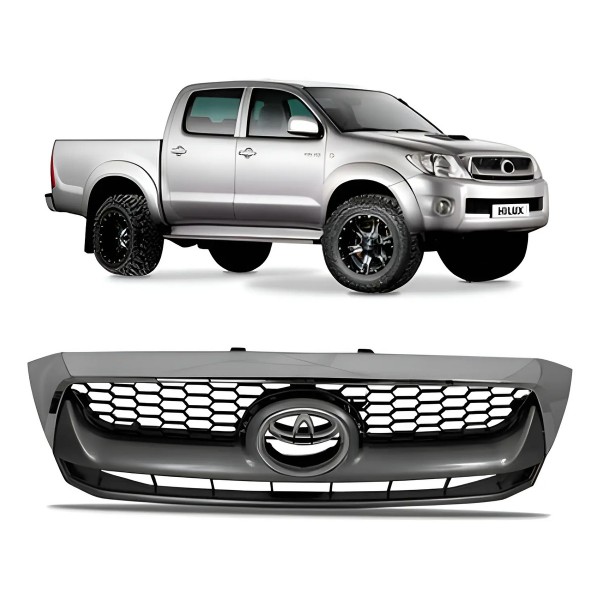 Grade Radiador Hilux Srv 2009/11 Cromado/cinza Escuro Oferta
