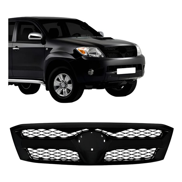 Grade Radiador Hilux 2005 2006 2007 Preto Pintura