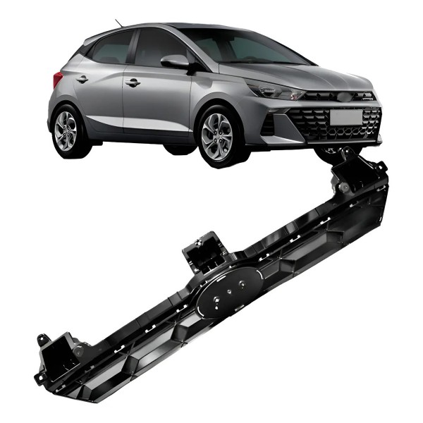 Grade Radiador Para Hyundai Hb20 2023 2024 Preto Brilhante
