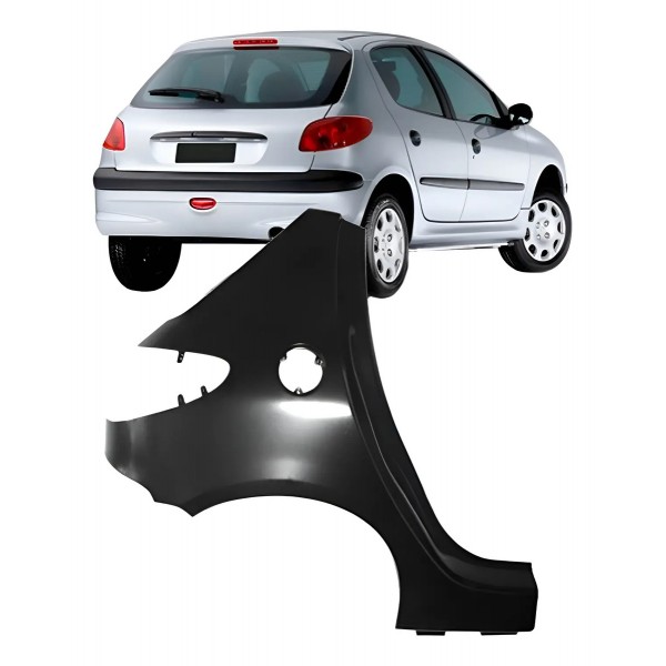 Lateral Traseira Para Peugeot 206 4 Portas 1998 A 2010
