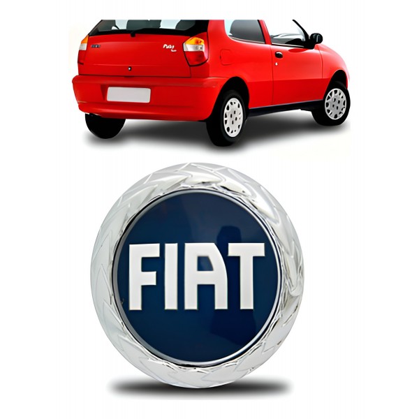 Emblema Tampa Traseira Palio Fire 2001 2002 2003 Azul