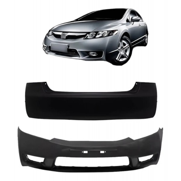 Kit Parachoque New Civic 2009 2010 2011 Dianteiro E Milha