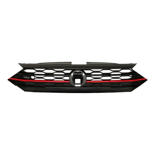 Grade Radiador Com Friso Vermelho Jetta Gli 2019 Ate 2022