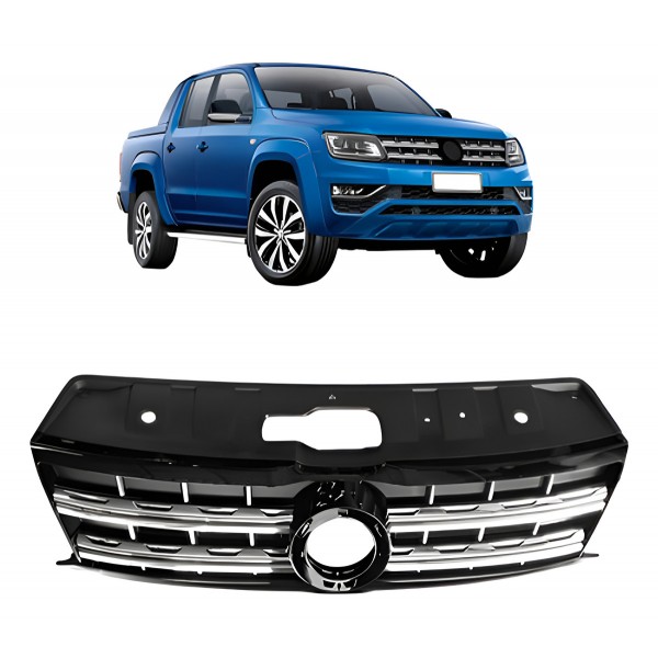 Grade Radiador Amarok 2017 2018 2019 2 Frisos Cromados Nova