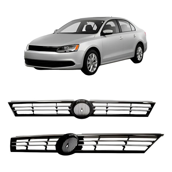 Grade Radiador Jetta 2011 Ate 2014 Com Friso Cromado