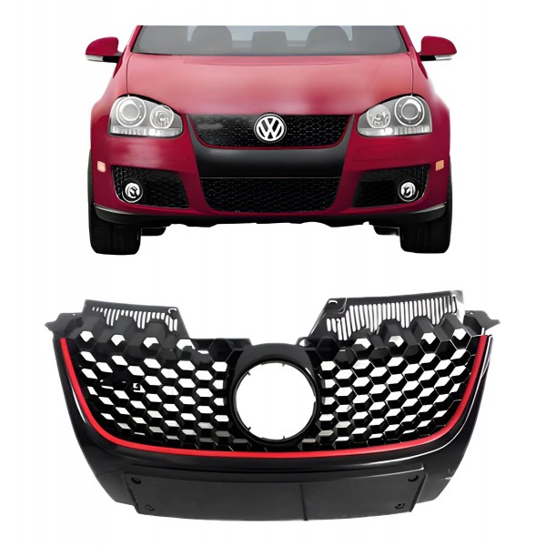 Grade Colméia Vw Jetta Sporty Europeu Estilo Gti Vermelha Vermelha