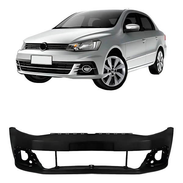 Parachoque Dianteiro Vw Voyage 2016 A 2018 Preto Sem Grade