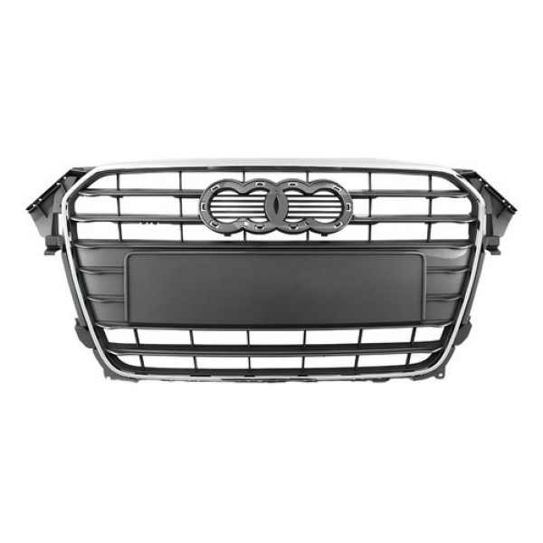 Grade Radiador Audi A4 2013 2014 2015 Preta Moldura Cromada