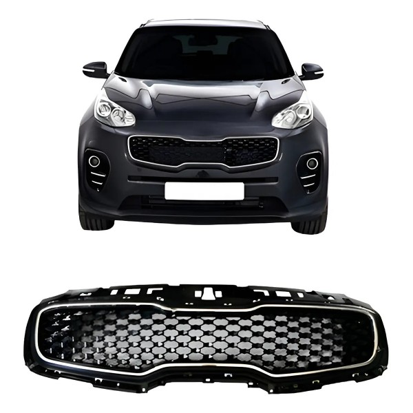 Grade Radiador Kia New Sportage 2017 A 2018 C/ Friso Cromado