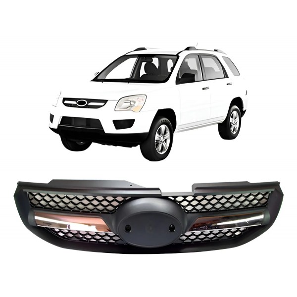 Grade Radiador Sportage Ex/el 2009 A 2011 Com Friso Cromado