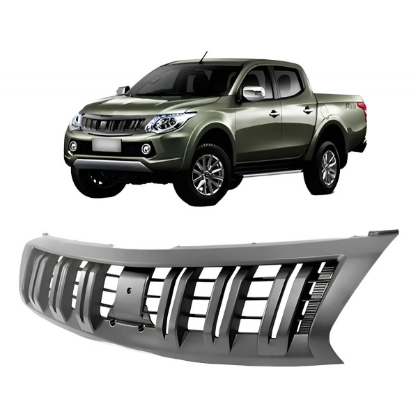 Grade Radiador L200 Triton Sport 2016  A 2018 Preto Preto